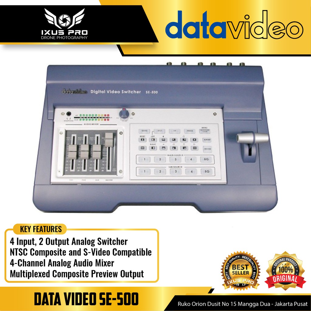 DataVideo SE-500 4 Channel Video Mixer / Switcher ; Data video SE500