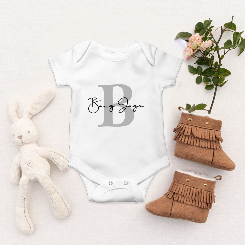 Jumper Bayi Newborn Perempuan Laki Bisa Custom Nama dan Tulisan Lucu