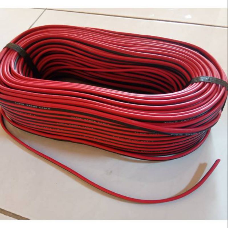 Kabel Serabut NYZ 2 x 10 mm merah hitam per meter