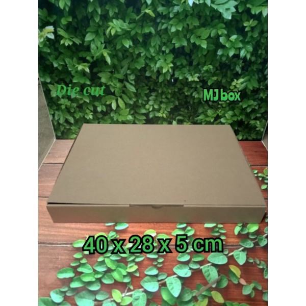 

kardus karton uk 40x28x5 cm, die cut model box pizza