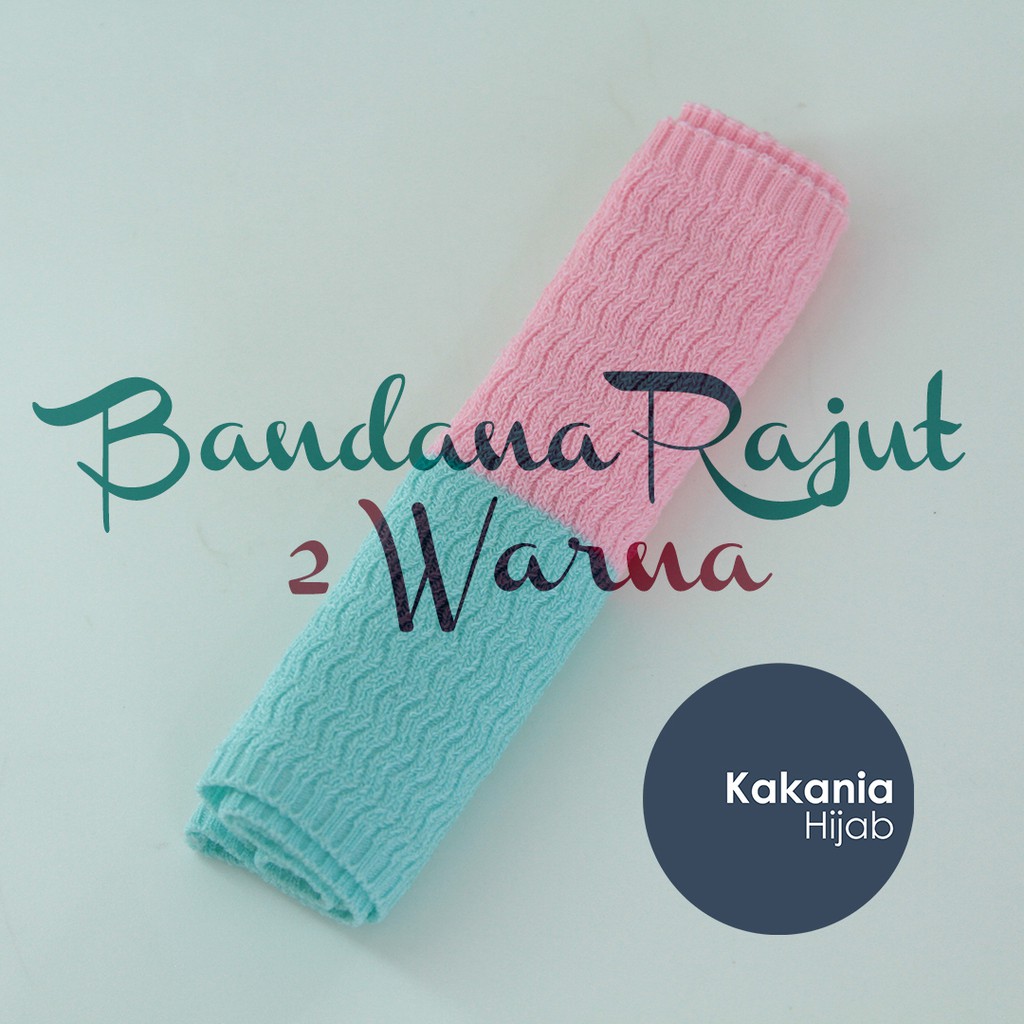 Kakania Hijab Bandana Rajut Two Tone / Inner Bandana Rajut 2 Warna