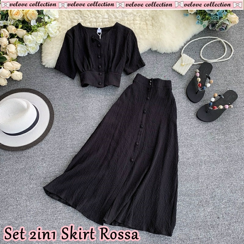 KALANTHA FASHION Setelan 2in1 Skirt Ocha One Set Atasan + Rok Cantik Setelan Wanita Terbaru Ala Korean Style-2