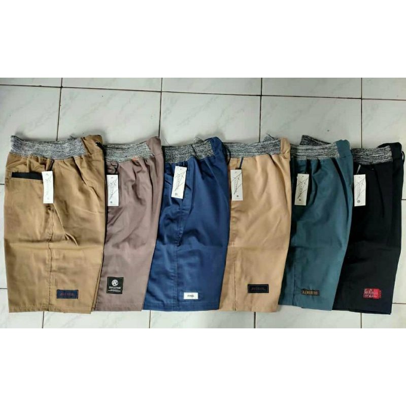 CELANA chinos pendek rib kolor size dewasa/celana pendek/celana cinos