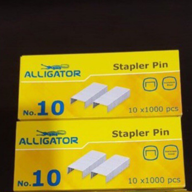 

Alligator stapler Pin No. 10 box besar ( 1 box besar isi 10 pack )