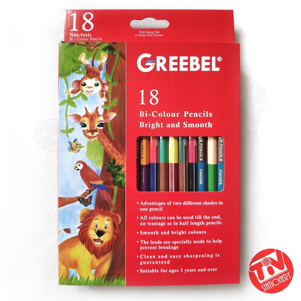 

Pensil Warna GREEBEL Bi-Colour 18 (36 Warna)