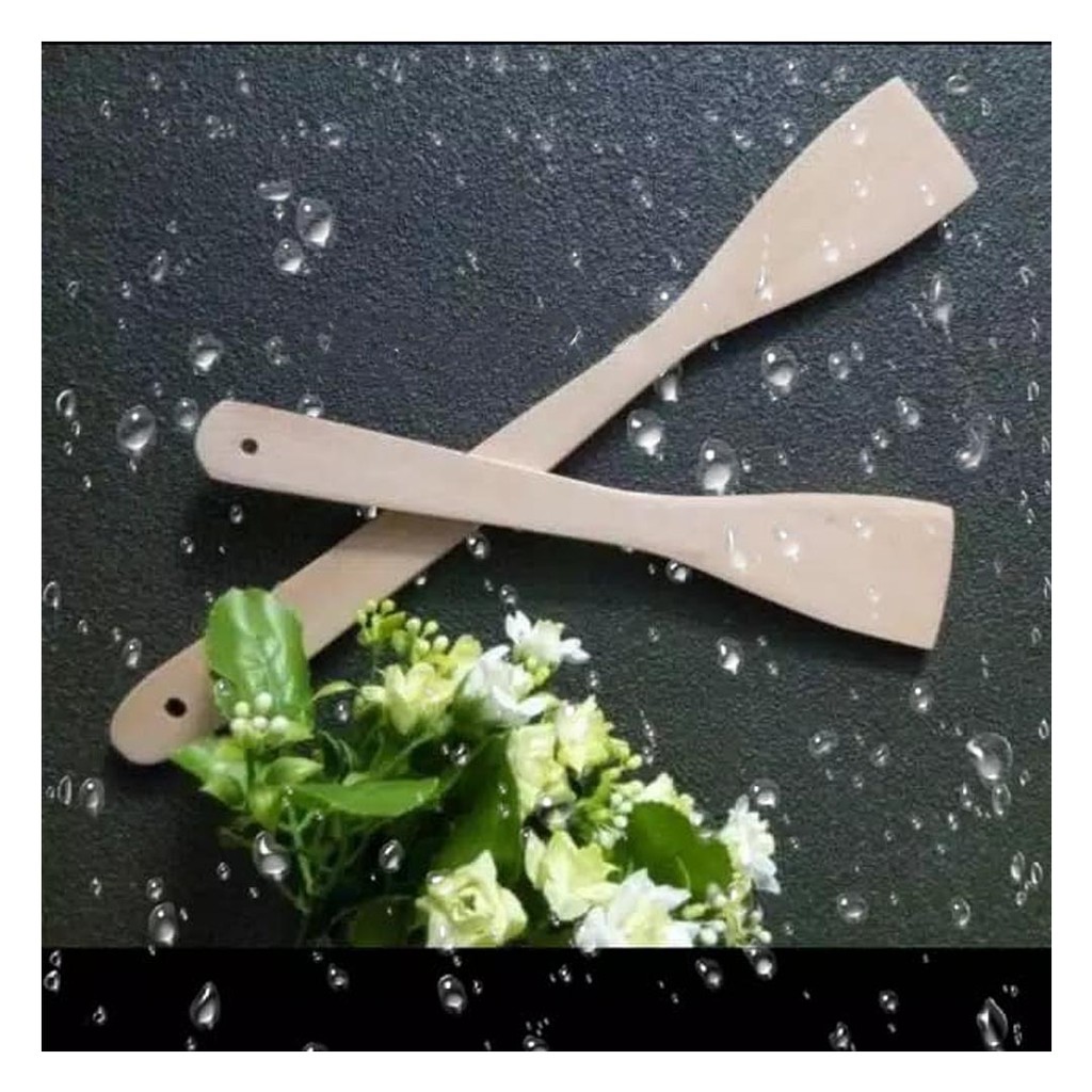 Spatula Sutil Kayu Wajan Penggorengan Goreng Telur Nasi Goreng Masak Peralatan Alat Dapur Bagus