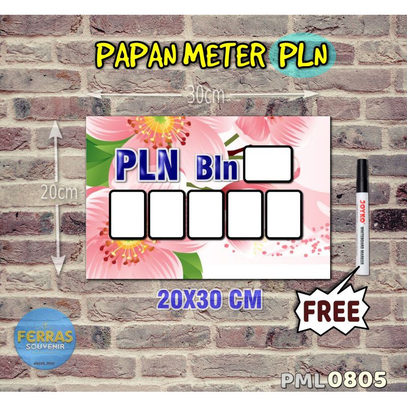 

Ferras Papan Meter Listrik PLN PAM motif Unik - Flower 05