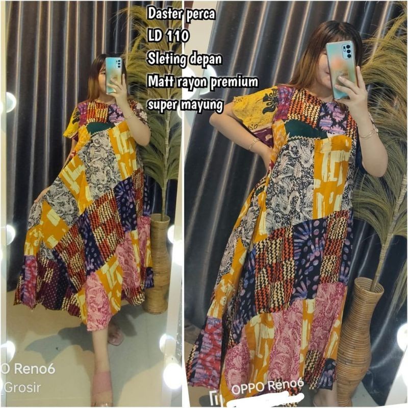 (Bahan Katun & Premium) DASTER KAIN BATIK PERCA JUMBO Busui Sambung