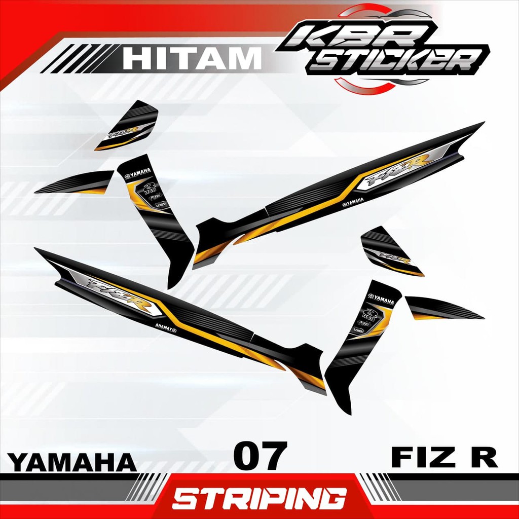 fiz r (cod) stiker motor striping fiz r motor yamaha motor sticker variasi Racing07