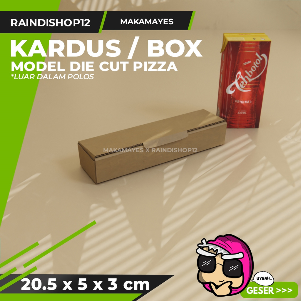 

(MIN 10 PCS) BOX 20.5 X 5 X 3 CM KARDUS DIE CUT PIZZA KEMASAN PACKAGING KADO