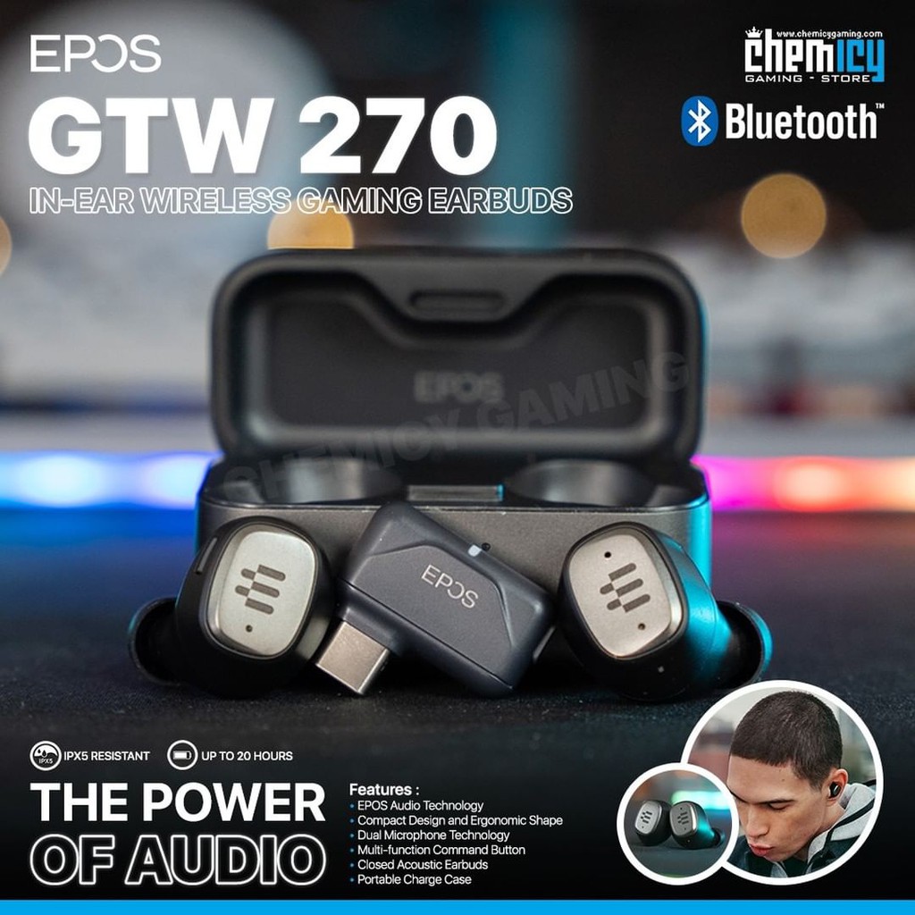 EPOS GTW 270 Hybrid Wireless TWS Gaming Earbuds
