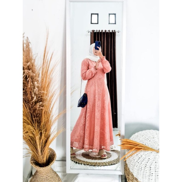 gamis full brocade (brokat) | gamis brokat murah | full furing | gamis busui friendly