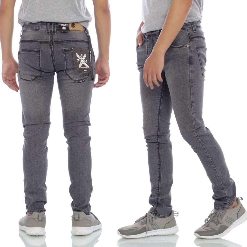 Celana jeans panjang pria slim-fit original 784 victory