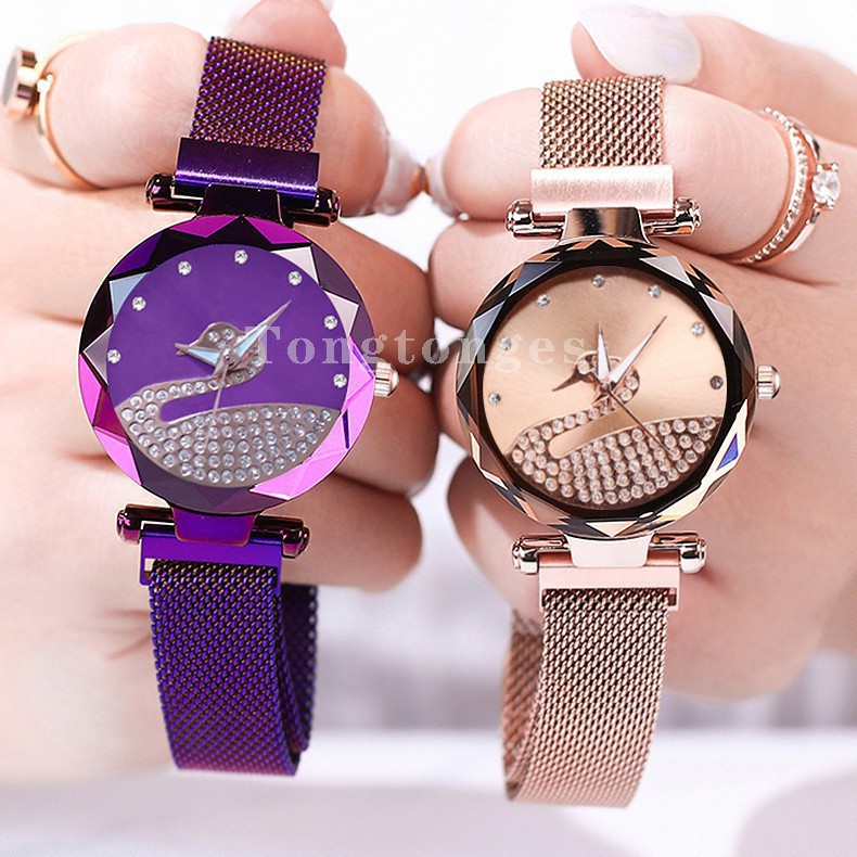 ✅[COD] Jam Tangan Wanita Magnet Angsa Fashion perempuan jam anti air jam tangan unik w98