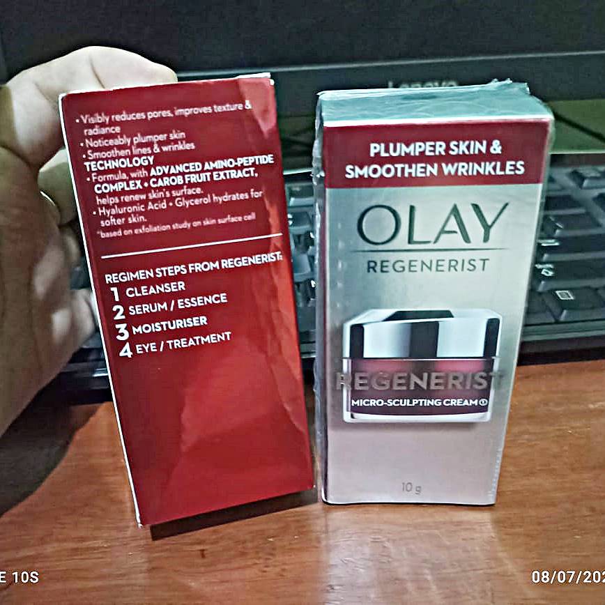 Olay Regenerist Micro-sculpting Cream Mousturizer 50 gram / 10 gr - Krim Anti Aging Kemasan Besar / Kecil - Skincare Regenarist Sculping Day / Night