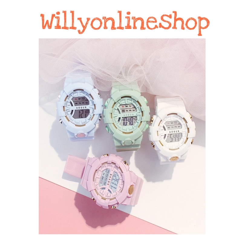 Jam Tangan Wanita S11 AOSUN Fashion Peach