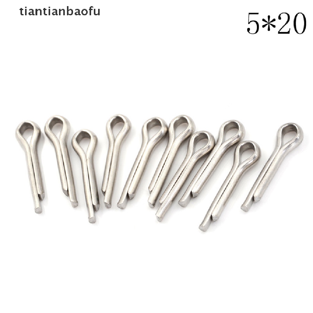 [tiantianbaofu] 10PCS Stainless Steel Split Cotter Pins Hardware Fasteners Parts M2 M3 M4 M5 Boutique