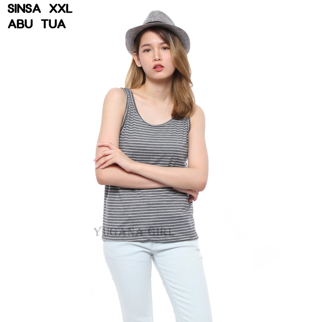 BL - SINSA Baju Atasan Tanktop Singlet XXL Jumbo Murah Wanita Kekinian