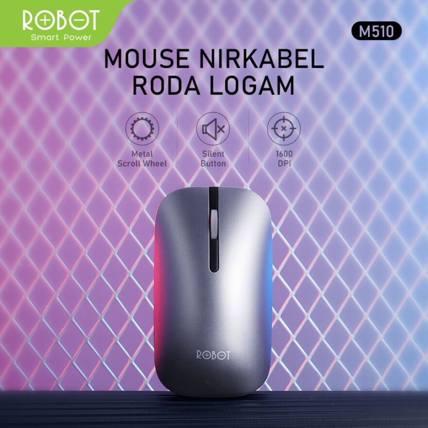 MOUSE ROBOT MICE M510 WIRELESS TOMBOL ON OFF