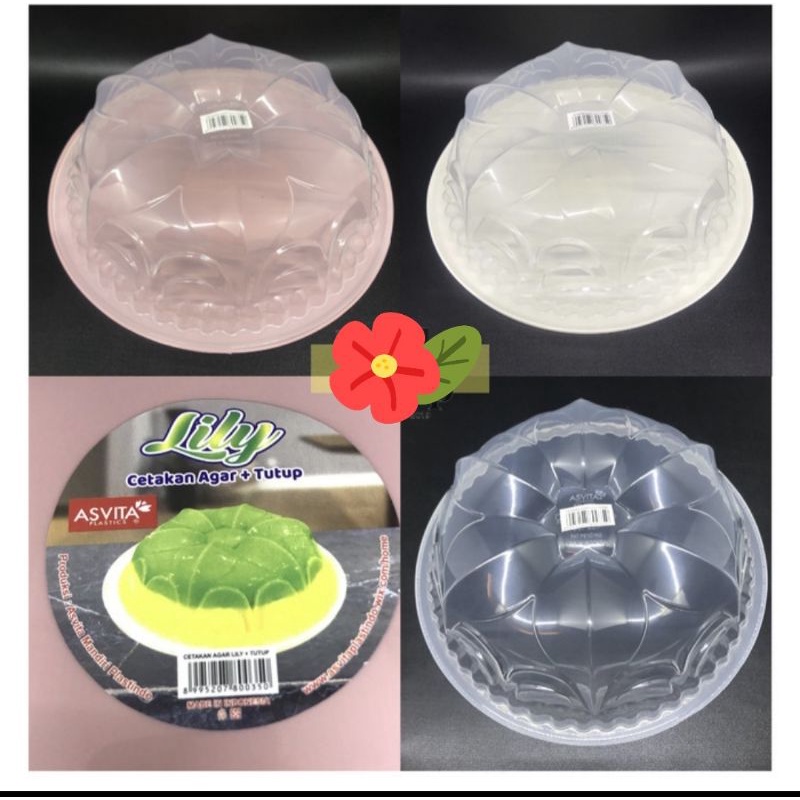 BISA COD - PREMIUM Loyang + TUTUP Cetakan Agar Puding BUNGA LILY Grosir Termurah