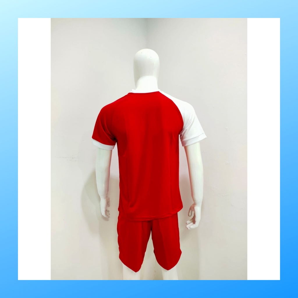 Kaos badminton pria jersey bulutangkis baju dan celana setelan wanita dewasa t-shirt outfit seragam jarsey kostum olahraga pakaian apparel sport jersy bulu tangkis casual jersi sudirman cup suit Y167 merah sponsor