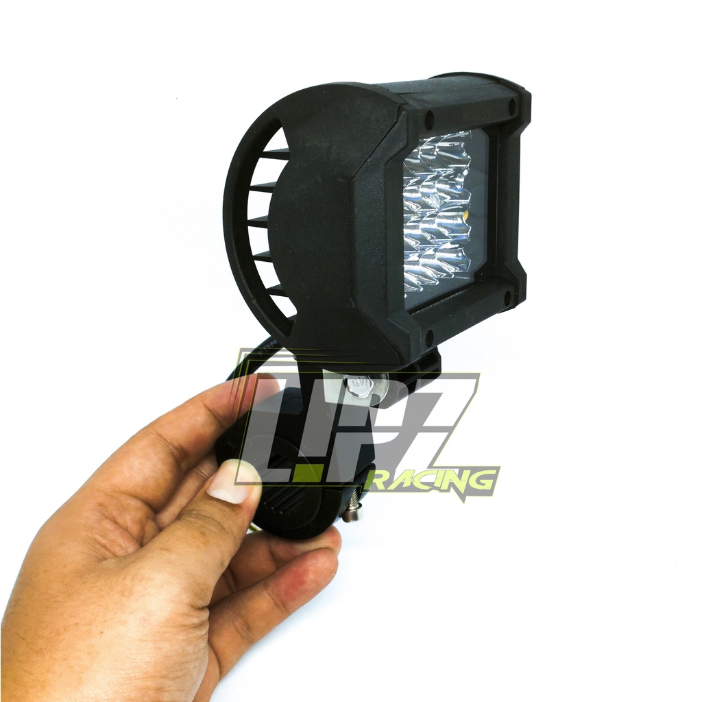 LAMPU TEMBAK LED TERMURAH  ICC 6,12,18,24 LED PEARL BODY PLASTIK + BRACKED JEPIT BABET STANG