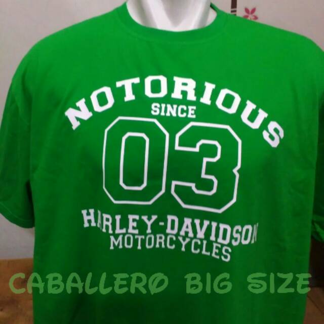 Kaos shirt big size notorious 03 harley davidson, kaos shirt harley davidson ukuran big size