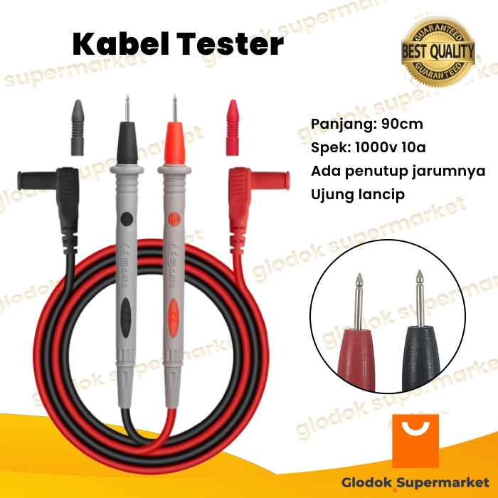 Kabel Tester 1000 Volt 10a 90cm Probe Jarum Lancip 1000v 10 Ampere Kualitas Super TSP3011B