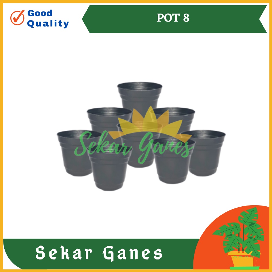 Pot Kaktus Mini Pot Hitam 5cm ,8cm dan 10cm