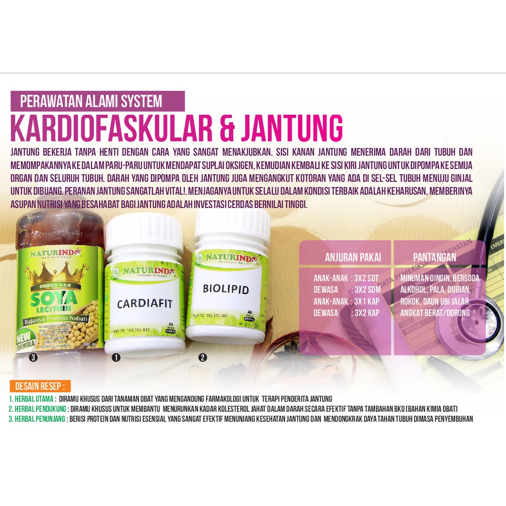 OBAT HERBAL PAKET SPESIAL JANTUNG NATURINDO