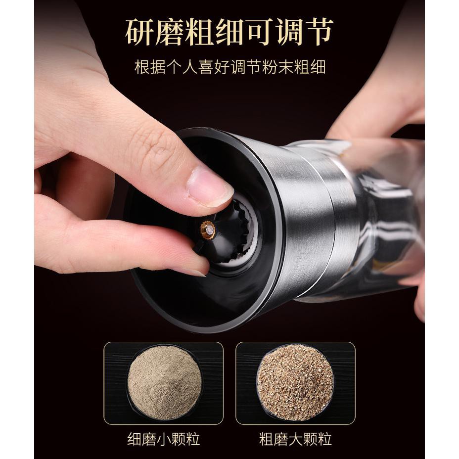 GS8 Penggiling Biji Lada Manual Spice Pepper Mill Grinder Penghancur Lada 270ml 120ml SSGP SS304 Leten Silver