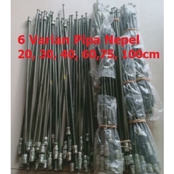 Aneka Pipa Selang slang Rem Nepel kunci 10 Besi  Diameter 5 mm Panjang 20cm,25,30,40,50,60,75,90,100,125,150,175,200 cm Cocok Universal