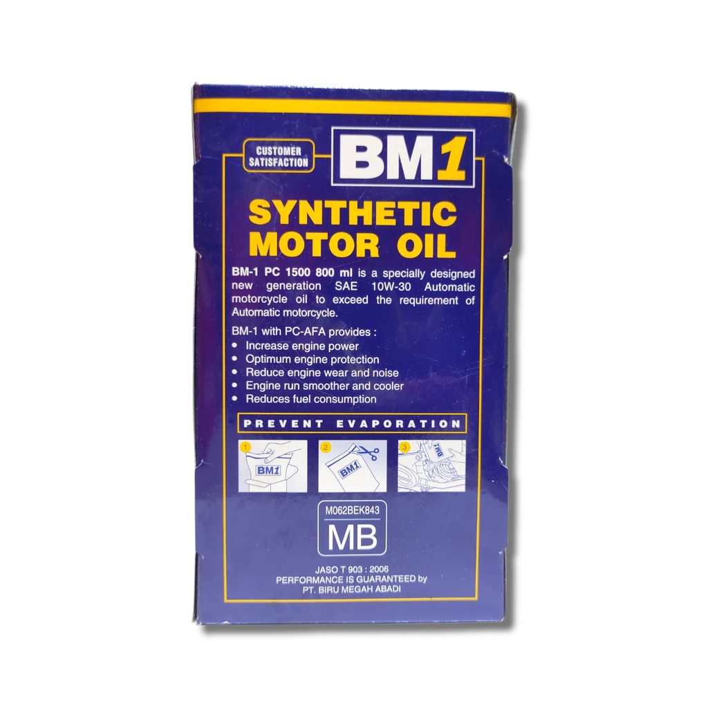 OLI BM1 RACING PC-1500 MATIC SCOOTER 0.8 LITER 10W-30 HONDA