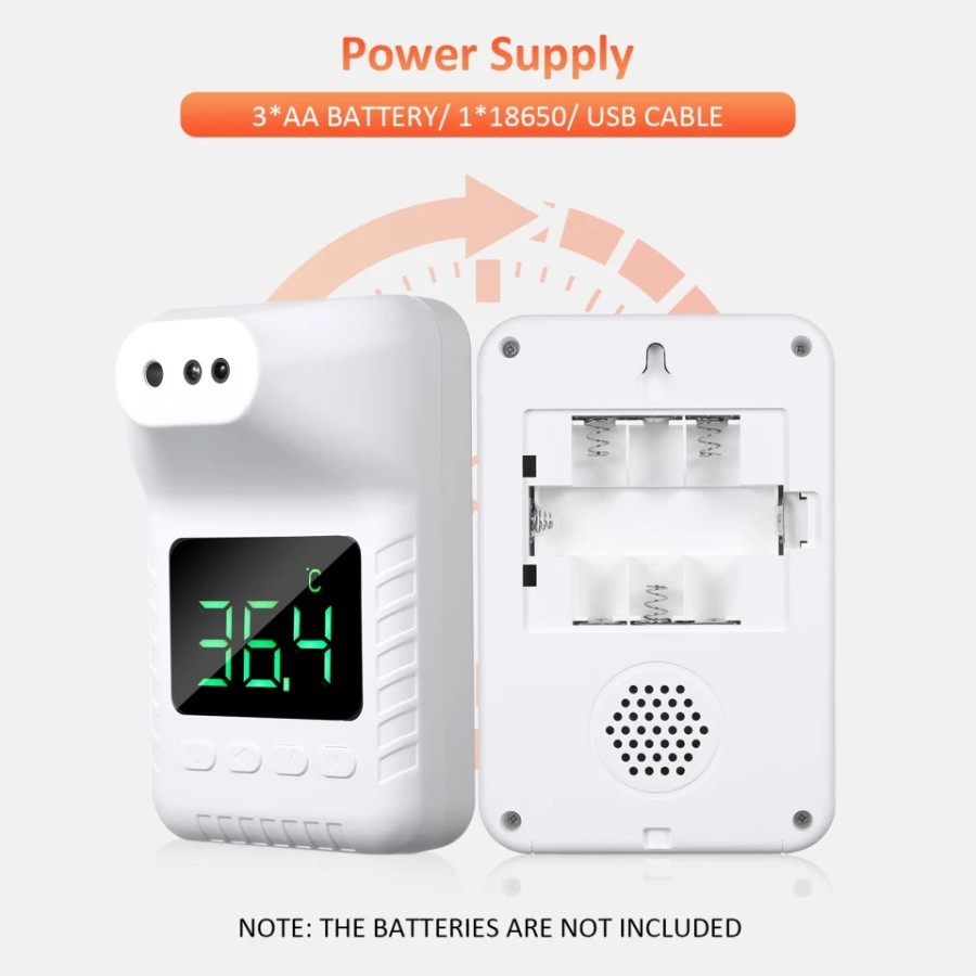 NA -Termometer Dinding Infrared Counter Pengukur Suhu Badan Tempel K3X