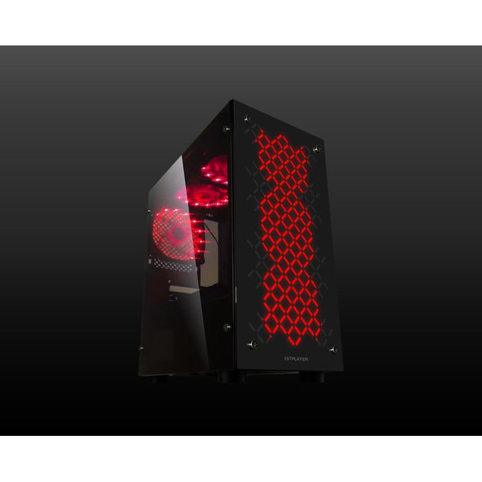 1stplayer Gaming Case Fire Dancing V3 Full Transparant Window 3x Fan Shopee Indonesia