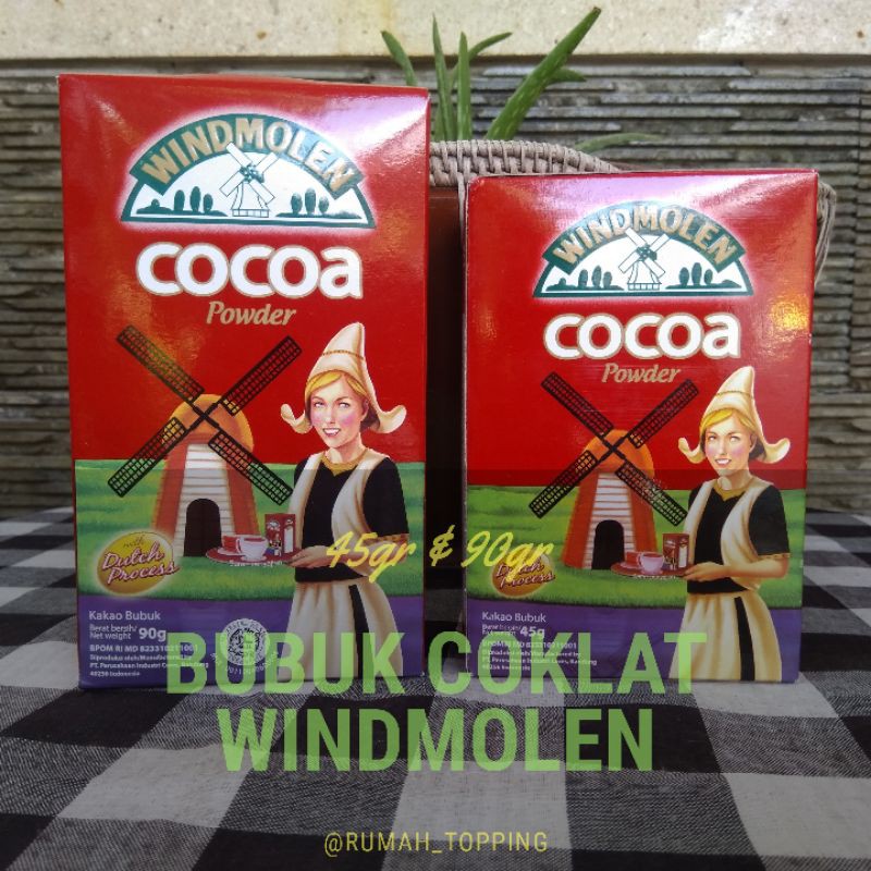 

Promo Terlaris Bubuk Coklat / Cocoa Powder Windmolen 45gr & 90gr