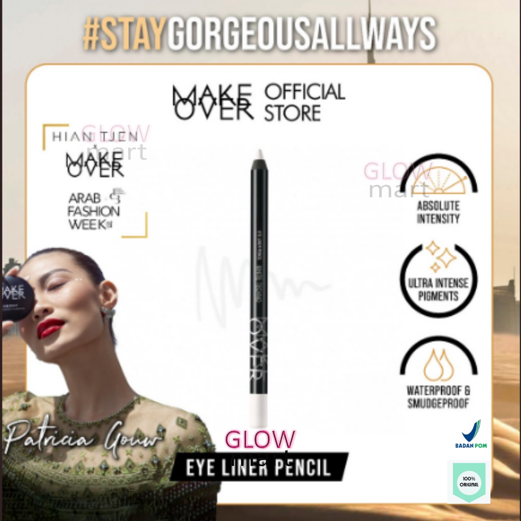 GlowMart ❤ MAKE OVER Eyeliner Pencil 1,2 gr | Black Jack Pensil Eye Liner Makeover