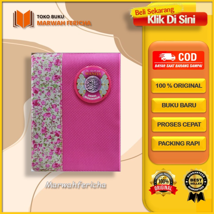 Al Quran Wanita Ummul mukminin A6 AlQuran Terjemahan resleting