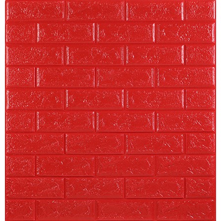 (PROMO) Jakarta_Aksesoris Wallpaper Dinding Foam 3D Motif Batu Bata / Walpaper Dinding Foam High Quality (COD)-BATA RED