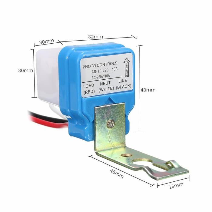 Sensor Cahaya ON-OFF Otomatis AC 220V 10A Lampu Jalan/Outdoor Tipe