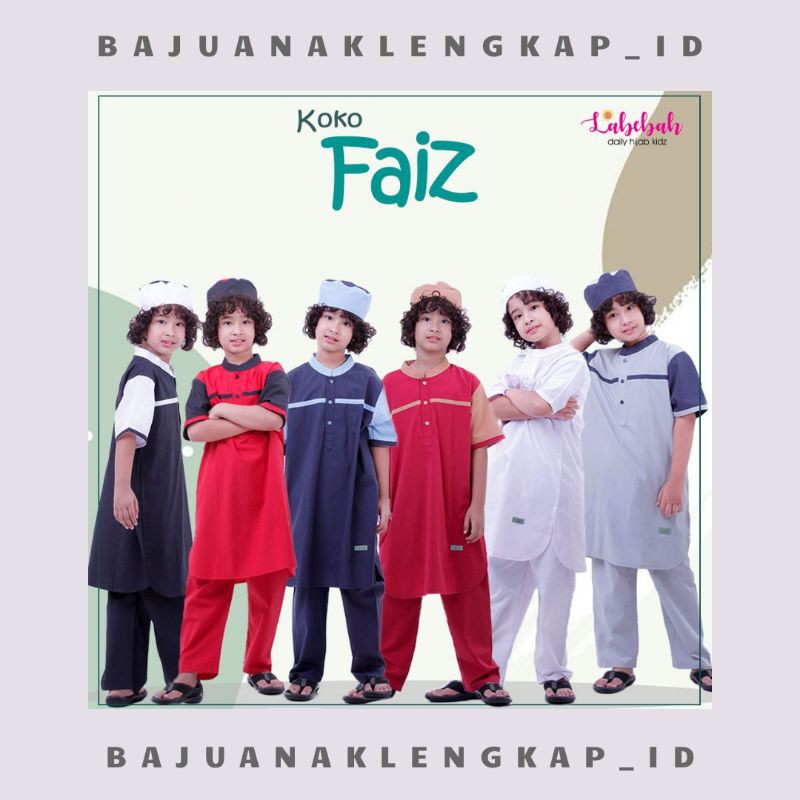 [ FAIZ ] By Labebah baju muslim Koko polos NaraBellsKidshop bajuanaklengkapid Koko Faiz baju muslim 