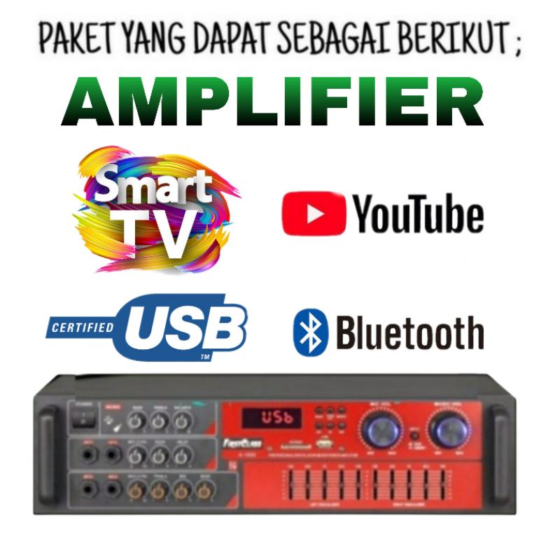 Paket Sound 4 Inch 8 Titik 3R Ampli Bluetooth Buat Cafe,restoran,Klinik