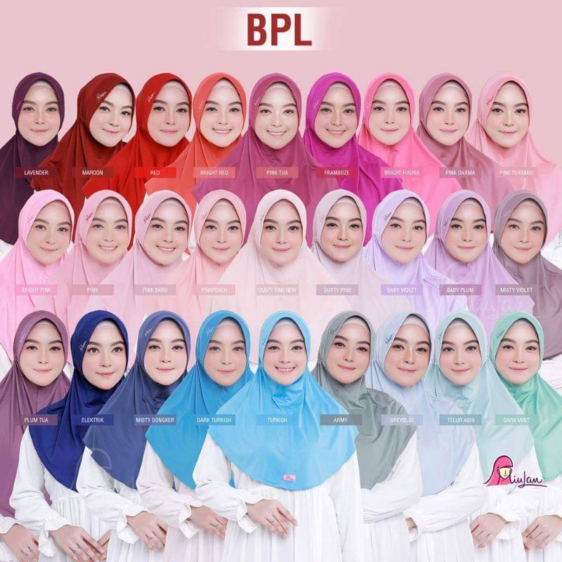 Miluan Hijab Plan Laura Dewasa Kerudung Dewasa Jilbab Instant  Size L XL Plain Laura | {BISA COD}-6