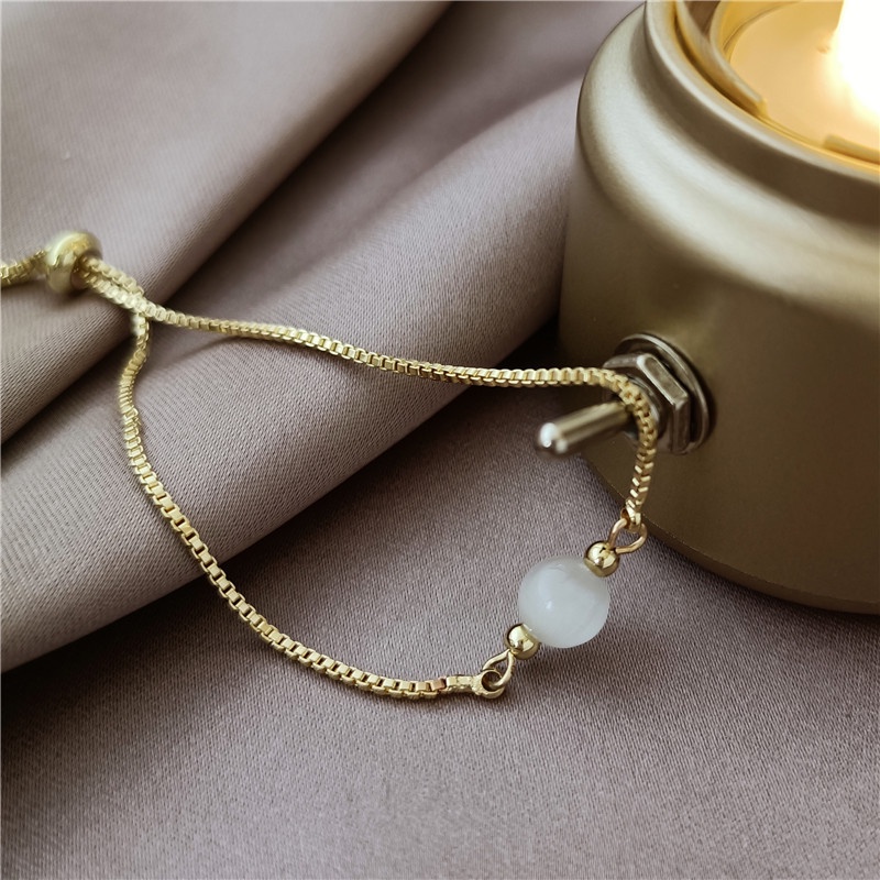 An Opal Drawstring Adjustable Hand Retro Bracelet Female Ins