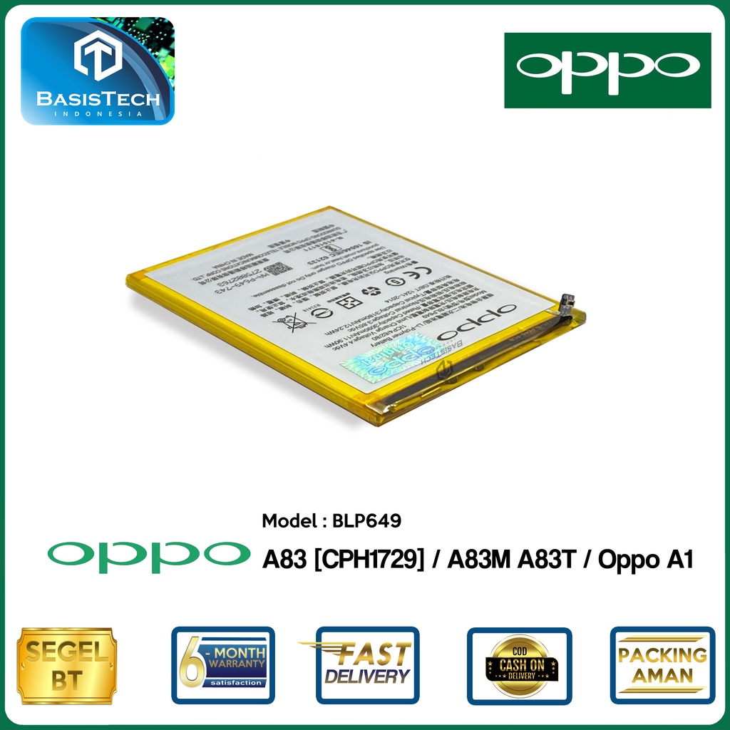 BATERAI OPPO A83 A83M A83T CPH1729 - OPPO A1 - BLP649 - ORI99