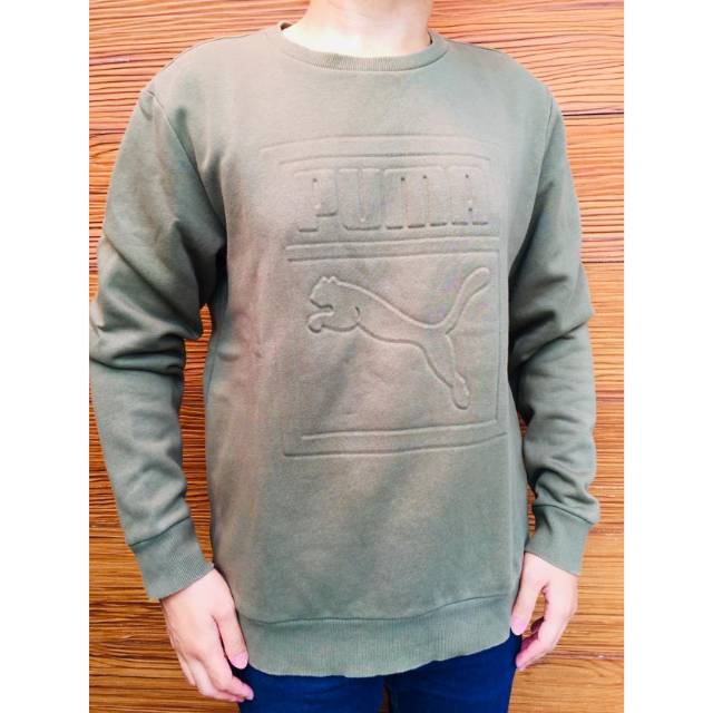 Baju Sweater Pria hijau army