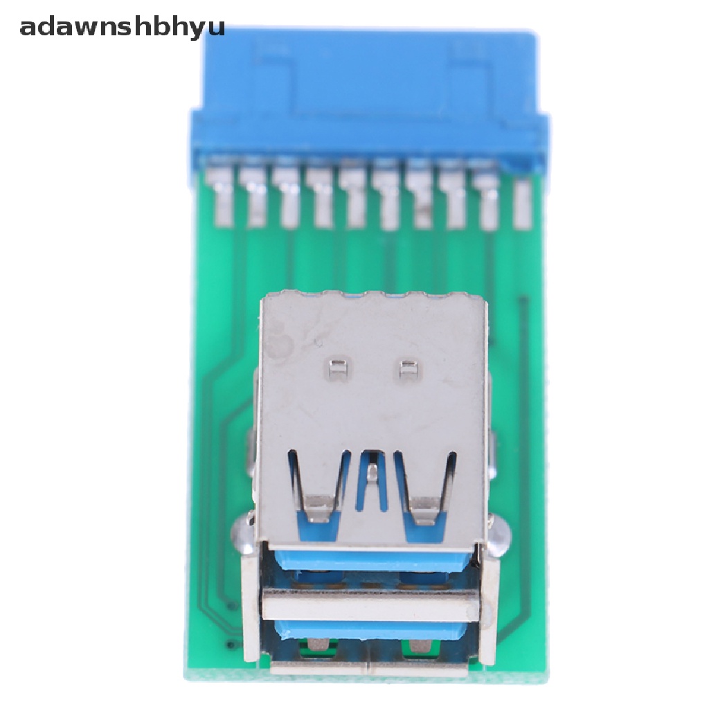 Header adawnshbhyu 1Pc Motherboard 20Pin Ke 2port USB 3.0 Type A Female Port HUB Adapter