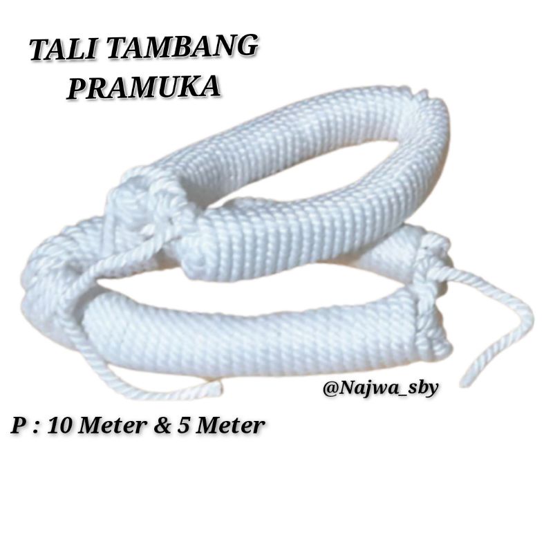 

TALI TAMBANG PRAMUKA Marlon 5 dan 10 Meter Tali Serat Nilon / Nylon