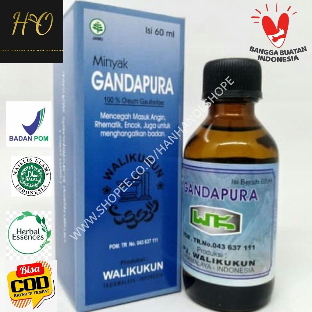 Obat Gosok Keluarga Minyak Gandapura (Obat Luar) Minyak Gosok Reumatik Encok 60 ml Esential Oil Miny