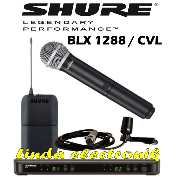 mic wireless shure blx 1288 cvl shure blx1288 cvl pegang clipon